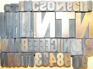 Printing Letterpress Printers Block Wood Type Mixed. 2 ” x ”