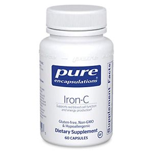 Pure Encapsulations Iron-C | Iron and Vitamin C Supplement to Support Muscle Red