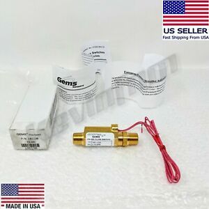 *NEW &amp; GENUINE* Gems® Sensors 181130 FS-380 0.15 gpm Brass High Prss Flow Switch