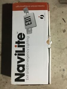Juno NaviLite Exit And Emergency Lighting LED Combo In Black 120/277 VAC