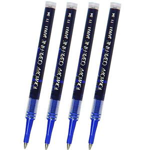 Pack of 4 Tombow Rollerball Refills, Blue 0.3mm X-Fine Point 55692 O3P