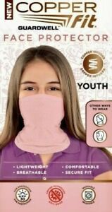 Face Mask Copper Fit Guardwell Face Protector Pink Youth Ages 8  New