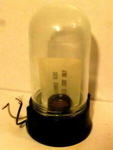 Explosion Proof Safety Light Fixture Glass Globe Used.  FREE SHIP