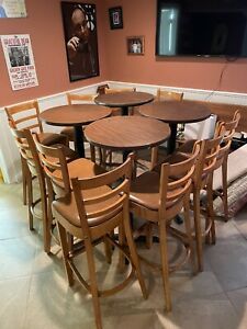 Bar tables and chairs (4 tables and 10 chairs) selling ASAP make an offer!