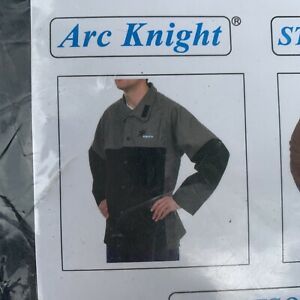 Weldas Arc Knight Heavy Duty Welding Jacket Cotton and Leather Sleeves XL