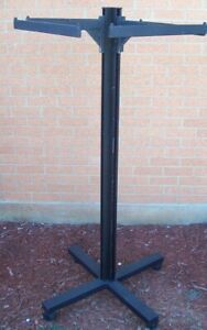 Store Display Fixtures CLOTHING GARMENT RACK ON ROLLERS with T-BARS 59&#034; tall