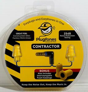 PLUGFONES CONTRACTOR (CY-1) Earplugs &amp; Earphones Headphones with Music NRR 25 dB