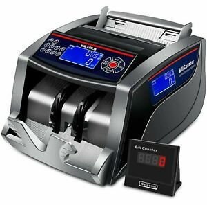 WETOLS Money Counter with Counterfeit Bill Detection UV/IR/DD/MG/MT, 3 Displays