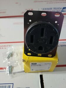 HUBBELL WIRING DEVICE-KELLEMS HBL9450A 50A 4W Single Receptacle 125/250VAC