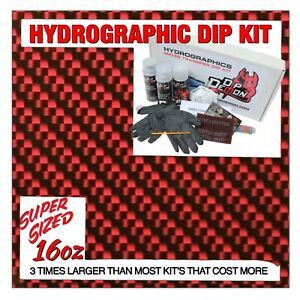 Hydrographic dip kit Bad Boy Red Carbon Fiber hydro dip dipping 16oz