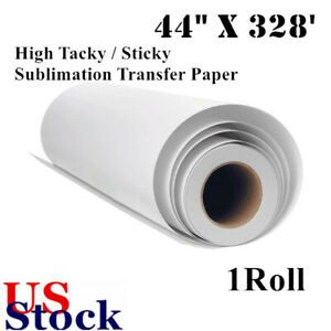 US Stock 100g 44&#034; x 328&#039; High Tacky / Sticky Sublimation Transfer Paper