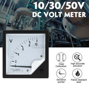 DC 0-10V/30V/50V Pointer Voltmeter Voltage Meter Analog Panel Meter Volt   L S