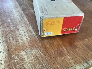 Vintage B.S.D  Staples # No 3 box of 12 mini box staples 1000 pieces