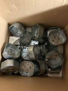 Steel City 54151 1/2 Quantity Of 25 4”oct X 1-1/2” Electrical Boxes With 1/2” KO