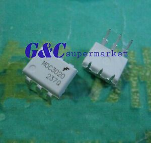 50Pcs MOC3020 DIP-6 FSC DIP6 Optoisolators Transistor Output NEW GOOD QUALITY D4