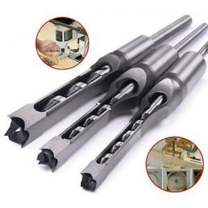 3pcs/kit Tonhole Drill Bit Chisel Cutter Metal Processing Square Hole Durable