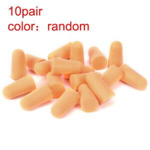 10Pairs Tapered Foam EarPlugs for Prevention Noise hearing protection ear pH WM