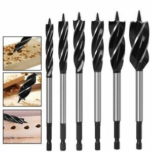 Drill Bits Set Twist Auger Carpenter Joiner Carbon Steel Fast Cut Woodworking