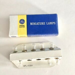 Box of 6 General Electric GE 55 GE55 Auto Instrument Miniature Lamps Light Bulbs