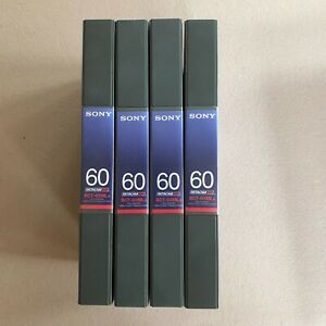 Lot of 4 Sony Professional Betacam SP Metal Tapes BCT-60MLA, New