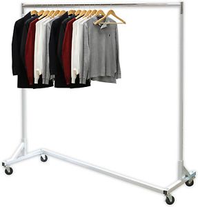 Simple Houseware Industrial Grade Z-Base Garment Rack, 400lb Load with 62