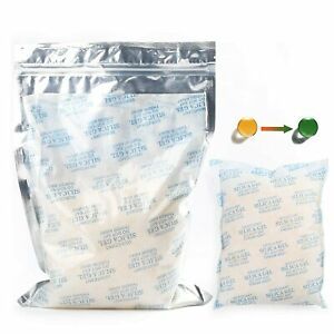 LotFancy 500g (1.1 lb) Silica Gel Packet, Rechargeable Desiccant Pack and to