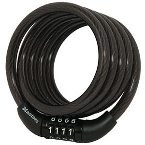 Master Lock 8143D Bike Cable with Combination 4 ft long, Black