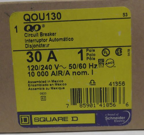 Square D QOU130 Circuit Breaker New in Box