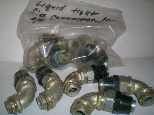 Liquid tight 3/4 elbow flexible connector wholesale lot of 10 new liquidtight for sale