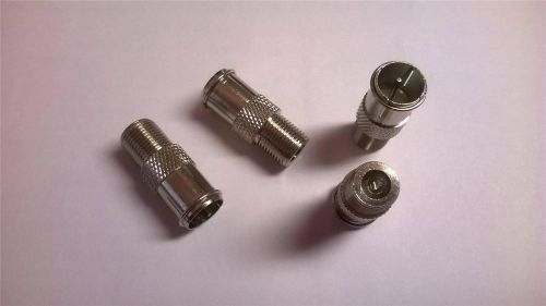 Mc219  lot of 100 pcs  adapter f-type male push-on to f-type female screw-on for sale