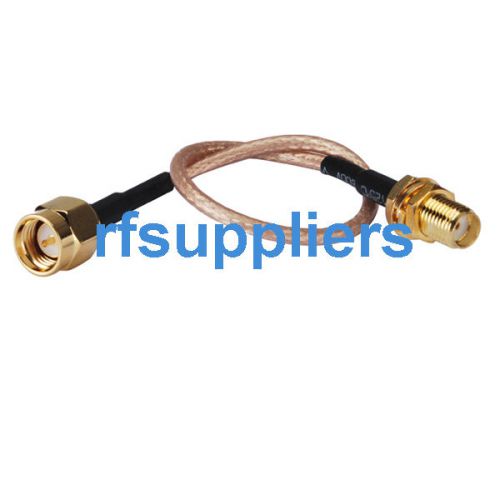 SMA female with nut to SMA male pigtail cable