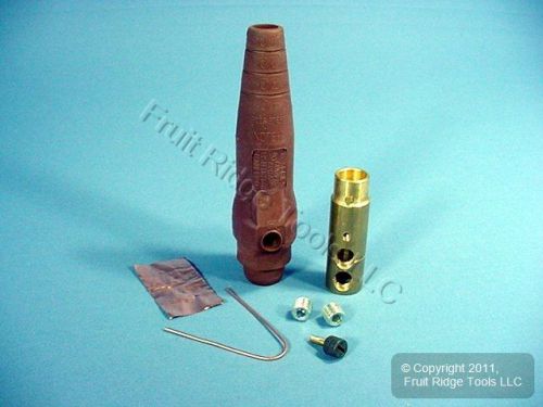 Leviton brown ect 18 series female cam plug double set screw 400a 600v 18d33-h for sale