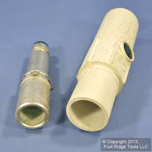 Leviton white 23 series male latching cam-type connector plug 690a 600v 23l23-w for sale