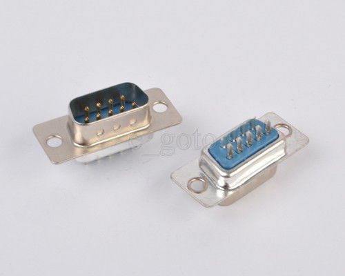 1pcs rs232 serial 9 pin male plug connector db9 for sale