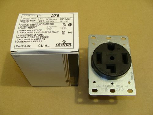 (5) NEW LEVITON 278 RECEPTACLE OUTLETS 30A 125-250V 3P 4W OVEN RANGE STOVE DRYER