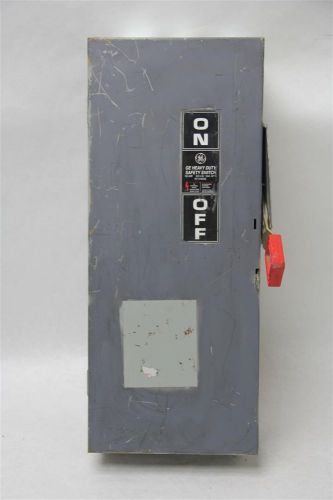 Used general electric ge th3363 heavy duty safety switch 100a 600v w/ fuses for sale