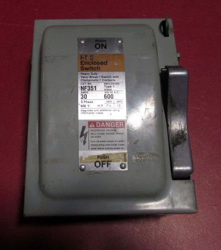 Siemens 30 amp safety switch nf351 600 vac bf for sale