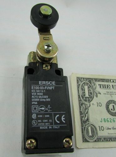 Ersce Roller Limit Switches 6A 230VAC E100-00-FI/NPT 1/2&#034; E10 Series Electrical