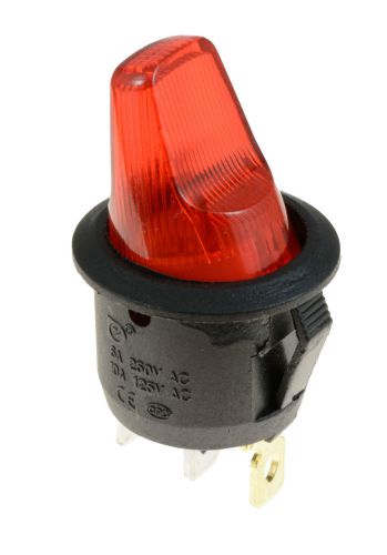 Fat illuminated red toggle switch 12v led spst car dash for sale