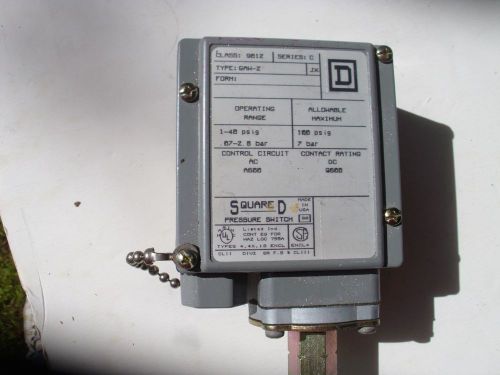 Square D pressure switch GAW-Z series C 1-40PSI  Max 100PSI On 20PSI