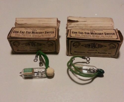 2 NOS Honeywell Con-Tac-Tor Mercury Tilt Switch AS454A15 AS454A14 KQ Leads Box