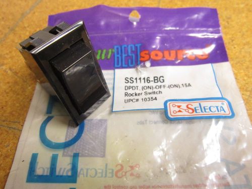 SELECTA SS1116-BG Rocker Switch DPDT 15A 125VAC 10A 250VAC NEW