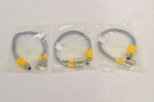 Lot 3 turck vbrs 4.4-2rk 4t-0.3/0.3 eurofast splitter cable-wire 300v-ac b313879 for sale