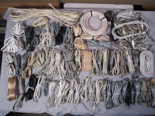 HUGE LOT of telephone cords RJ11 RJ12 some new &amp; some used