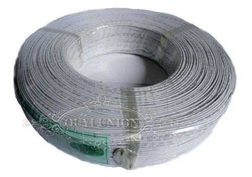 2000ft 1-pin 330V FT1 LF White 28AWG Cable Cord UL-1007 Hook-up Wire Strip