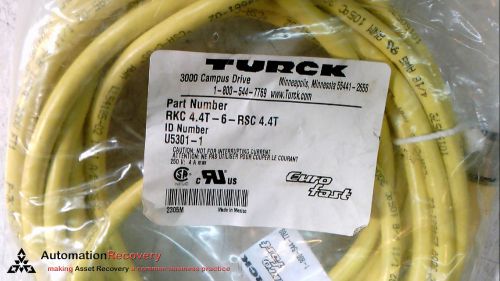 TURCK RKC4.4T-6-RSC 4.4T EUROFAST MOLDED CORDSET ALT#U5301-1, NEW