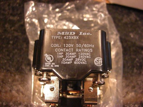 MSD Type 425XBX  Relay Struthers-Dunn. 1 HP 30 AMP 120/240 VAC NOS