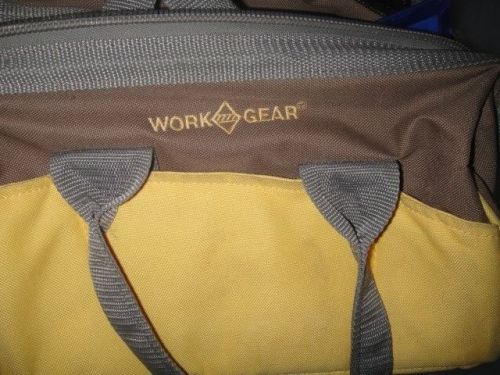 Work Gear Construction Canvas Bag for Tools and Equipment Yellow with Handles