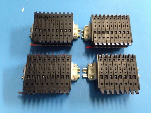 Lot of 32 Allen Bradley 1492-H Fuse Holders with rail stands