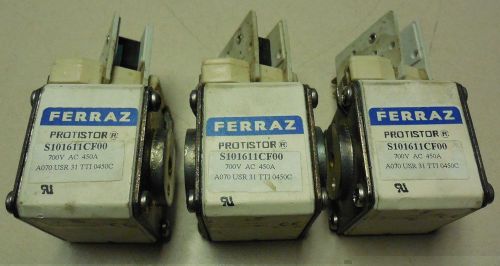 Lot 3 Ferraz Shawmut Protistor Semiconductor Fuse 450A 700V S101611CF00 New